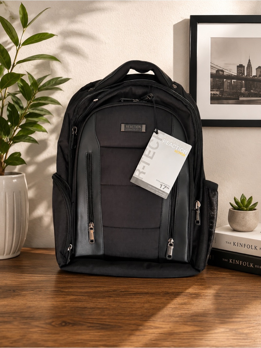 Kenneth Cole Reaction Black Men's Laptop Backpack